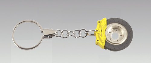 AUTOART Keychain carbonlook brakedisk yellow